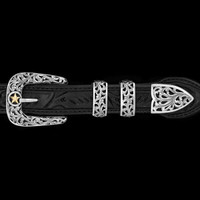 Vogt Men's Accessories - Buckle Sets - The CV Filigree 14K Gold Star - 1" Vogt Men's Accessories - Buckle Sets - The CV Filigree 14K Gold Star - 1"