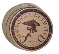 Moss Brothers Housewares - Leather Coaster Set - 4 Piece - Cowboys Unlimited