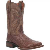 Dan Post Men's Boots - Alamosa Full Quill Ostrich - Chocolate