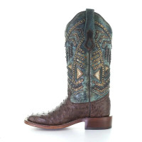 Corral Women's Boots - Overlay / Embroidered / Studs - Brown Corral Women's Boots - Overlay / Embroidered / Studs - Brown