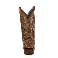 Corral Women's Boots - Glitter Inlay - Light Brown Corral Women's Boots - Glitter Inlay - Light Brown