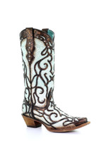 Corral Women's Boots - Glitter Inlay - Sky Blue Corral Women's Boots - Glitter Inlay - Sky Blue