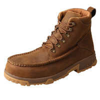 Twisted X Men's Work Boots - 6" Composite Toe - Cell Stretch  - Distressed Saddle