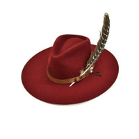 Charlie 1 Horse Felt Hats - Tee Pee - Burgundy Charlie 1 Horse Felt Hats - Tee Pee - Burgundy