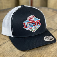 Lazy J Ranchwear Accessories - Ball Cap - Black / White - 3.5