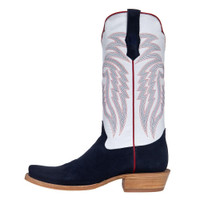 R Watson Men's Boots - RW8202 - Midnight Blue Roughout  / Blue  Red and White