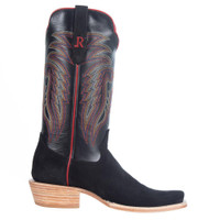 R Watson Men's Boots - RW8208 - Black Roughout / Black Cowhide / Cutter Toe R Watson Men's Boots - RW8208 - Black Roughout / Black Cowhide / Cutter Toe