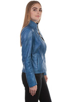 Scully Women's Jacket - Lightweight Leather - Denim Scully Women's Jacket - Lightweight Leather - Denim