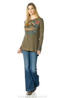 Double D Ranchwear Women’s - Sportsman Top - Olive
