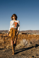 Double D Ranchwear Women’s - Chaperros Skirt / Deerskin  Double D Ranchwear Women’s - Chaperros Skirt / Deerskin