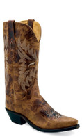 Jama Old West Women's Boots - Burnt Tan