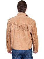 Scully Men's Jacket - Boar Fringe - Bourbon