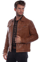 Scully Men's Jacket - Leather Jean - Tan Scully Men's Jacket - Leather Jean - Tan