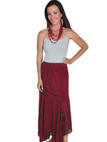 Scully Women's Skirt - Honey Creek Collection - Long Rayon - Burgundy