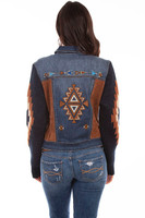 Scully Women's Jacket - Honey Creek Collection - Aztec Embroidered / Denim Scully Women's Jacket - Honey Creek Collection - Aztec Embroidered / Denim