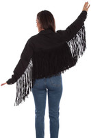Scully Women's Jacket - Honey Creek Collection - Jean / Fringe - Black Denim Scully Women's Jacket - Honey Creek Collection - Jean / Fringe - Black Denim