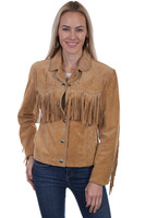 Scully Women's Jacket - Leather / Suede Fringe - Old Rust # 126