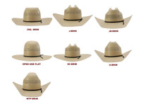 Atwood Straw Hat - 100X Honky Tonk Open Crown - Two Toned Vented  Atwood Straw Hat - 100X Honky Tonk Open Crown - Two Toned Vented