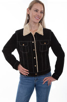 Scully Women's Jacket - Suede Jean - Black # 19 Scully Women's Jacket - Suede Jean - Black # 19