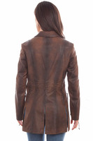 Scully Women's Jacket - Laced long - Vintage Brown Scully Women's Jacket - Laced long - Vintage Brown