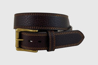 Gem Dandy Accessories - G Bar D Belt - Genuine Leather / Pebble Grain - Brown Gem Dandy Accessories - G Bar D Belt - Genuine Leather / Pebble Grain - Brown