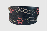 Gem Dandy Accessories - Cowgirls Rock - Distressed Genuine Leather Belt/ Leather Laced Designs - Black Gem Dandy Accessories - Cowgirls Rock - Distressed Genuine Leather Belt/ Leather Laced Designs - Black