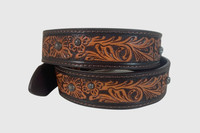 Gem Dandy Accessories - Roper Belt - Genuine Leather - Two Toned Hand Tooled / Nail Heads- Brown Gem Dandy Accessories - Roper Belt - Genuine Leather - Two Toned Hand Tooled / Nail Heads- Brown