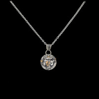 Vogt Men's Accessories - "Johnny Bones" Shadow Pendant - Sterling Silver / 14K Gold Vogt Men's Accessories - "Johnny Bones" Shadow Pendant - Sterling Silver / 14K Gold