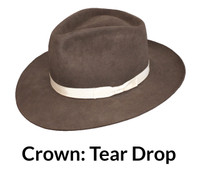 American Hat Felt - 7X - Steel - Open Crown American Hat Felt - 7X - Steel - Open Crown
