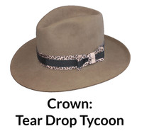 American Hat Felt - 7X - Steel - Open Crown American Hat Felt - 7X - Steel - Open Crown