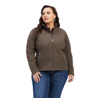 Ariat Women's Jacket - New Team Softshell - Banyan Bark Heather Ariat Women's Jacket - New Team Softshell - Banyan Bark Heather