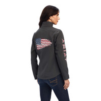 Ariat Women's Jacket - Team Patriot Softshell - Heather Charcoal Ariat Women's Jacket - Team Patriot Softshell - Heather Charcoal