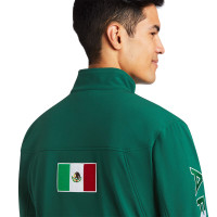 Ariat Men's Jacket - Softshell - Water Resistant - Mexico / Verde Ariat Men's Jacket - Softshell - Water Resistant - Mexico / Verde