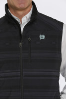Cinch Men's Vest - Aztec Bonded Vest - Black Cinch Men's Vest - Aztec Bonded Vest - Black