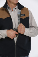 Cinch Men's Vest - Concealed Carry Wooly Vest - Navy / Tan Cinch Men's Vest - Concealed Carry Wooly Vest - Navy / Tan
