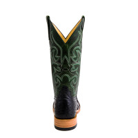 Horse Power By Anderson Bean Men's Boots - Top Hand Collection - Black FQ Ostrich / Emerald Explosion