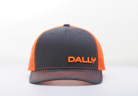 Dally Up Caps - Dally # 128 - Charcoal / Neon Orange