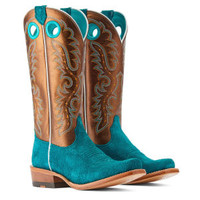 Ariat Women's Boots - Futurity Boon Western - Ancient Turquoise Roughout