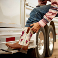 Ariat Women's Boots - Pinto VentTek 360 Western - Dark Tan / Distressed White Ariat Women's Boots - Pinto VentTek 360 Western - Dark Tan / Distressed White