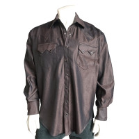 Rockmount Ranch Wear Men's Shirt - Pima Cotton Herringbone Western - Brown