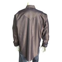 Rockmount Ranch Wear Men's Shirt - Pima Cotton Herringbone Western - Brown
