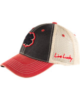Black Clover Live Lucky Caps - Two Toned Vintage 4 - Black / Red / Stone