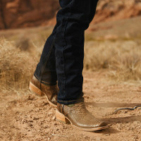 Corral Men's Boots - Python - Light Brown / Dark Green