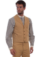 Scully Men's Vest - Range Wear - Cotton Canvas - Wheat