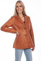 Scully Women's Jacket - Tailored Lamb Blazer - Cognac # 10 Scully Women's Jacket - Tailored Lamb Blazer - Cognac # 10