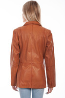 Scully Women's Jacket - Tailored Lamb Blazer - Cognac # 10 Scully Women's Jacket - Tailored Lamb Blazer - Cognac # 10