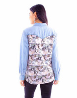 Scully Women's Shirt - Honey Creek Collection - Horse Print