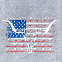 Moss Brothers Men's Shirt - Cowboy Unlimited - Barbed Wire Flag