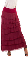 Gigi Moda Women's Clothing - Siena Maxi Skirt - Burgundy