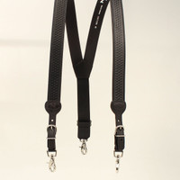 Nocona by M & F Western Products Men's Accessories - Leather Suspender - Black Nocona by M & F Western Products Men's Accessories - Leather Suspender - Black
